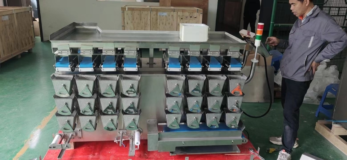IP64ステンレス鋼の鮮魚の肉製品の重みづけのための304多ヘッド計重機