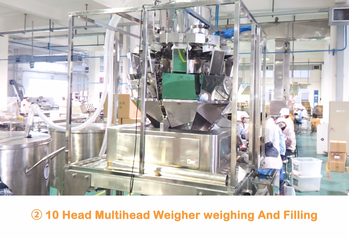 洗濯が瓶に玉を付ける自動10ヘッドMultiheadの計重機は満ち、パッキング システムをびん詰めにすることができる