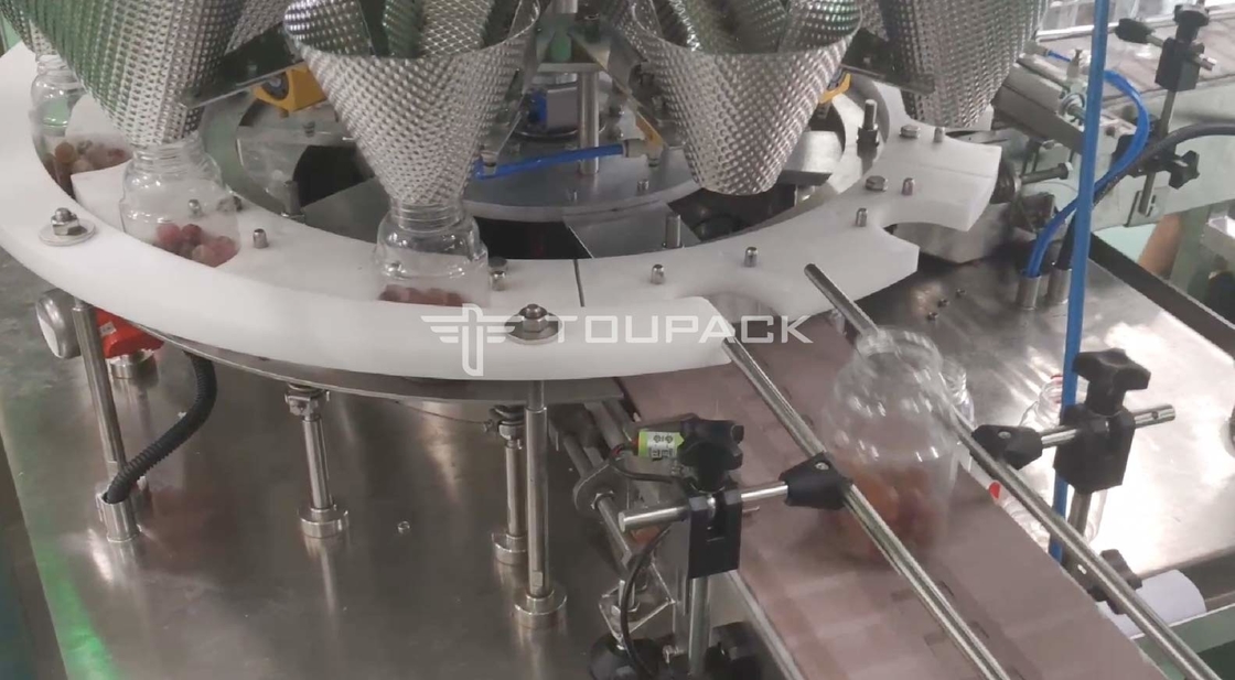 自動カウントの枕袋のPremade Doypack粘着性くまキャンデーのための満ちる包装機械