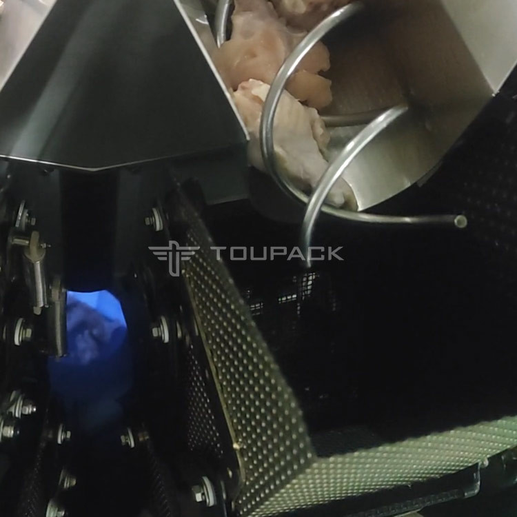 14ねじで締まる供給システムの重量を量るヘッド組合せの計重機SS 10-500gの新鮮な肉の鶏の脚の自動車