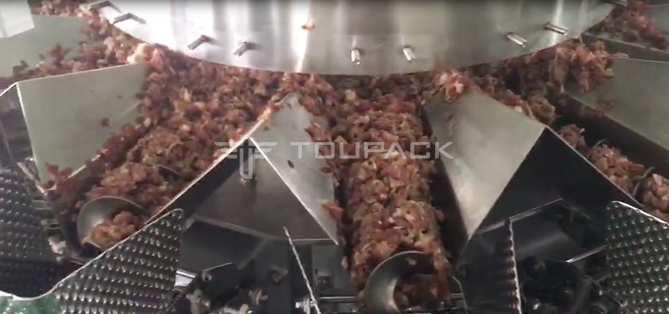 14 ヘッドスクリュー・ウェイガー 2.0KW 410kg 粉砕豚肉 鮮肉 計量・梱包機