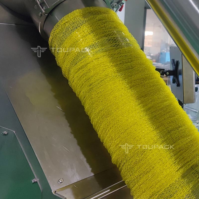 5kg 果物・野菜包装機 カスタネア・モリシマ オートメッシュ 網袋 重量計数 網切断