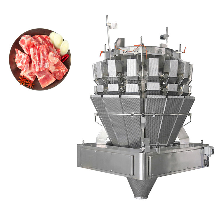冷凍肉 新鮮な生豚肉 肋骨の切片 多頭型計量器 包装機