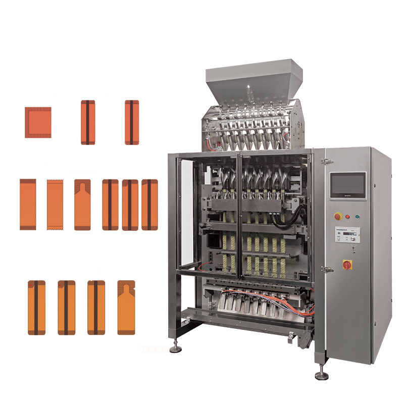 完全自動 VFF ケチャップの梱包と詰め込み マルチトラック垂直4面シールサケットトマトソースの梱包機