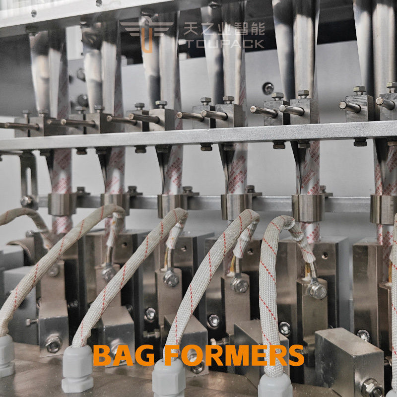 完全自動 VFF ケチャップの梱包と詰め込み マルチトラック垂直4面シールサケットトマトソースの梱包機