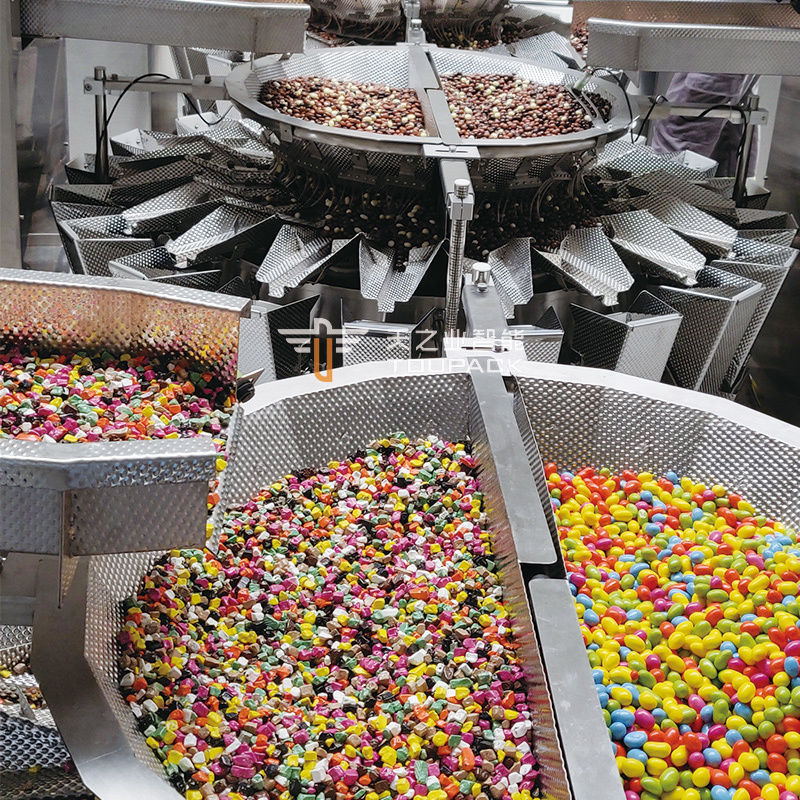 オート スタンドアップ ポッチ ドイパック 計量 梱包 粒 ピーナッツ カシューナッツ 多頭計量 詰め機