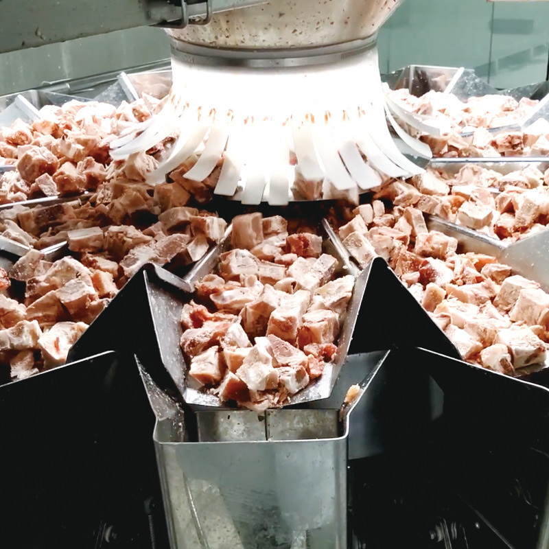 1kg 2kg チキン 鶏肉 ナゲット 翼 肉 プリメイド ポケット 多頭式 秤 スタンドアップ ポケット ローータリー フイル シール 梱包機