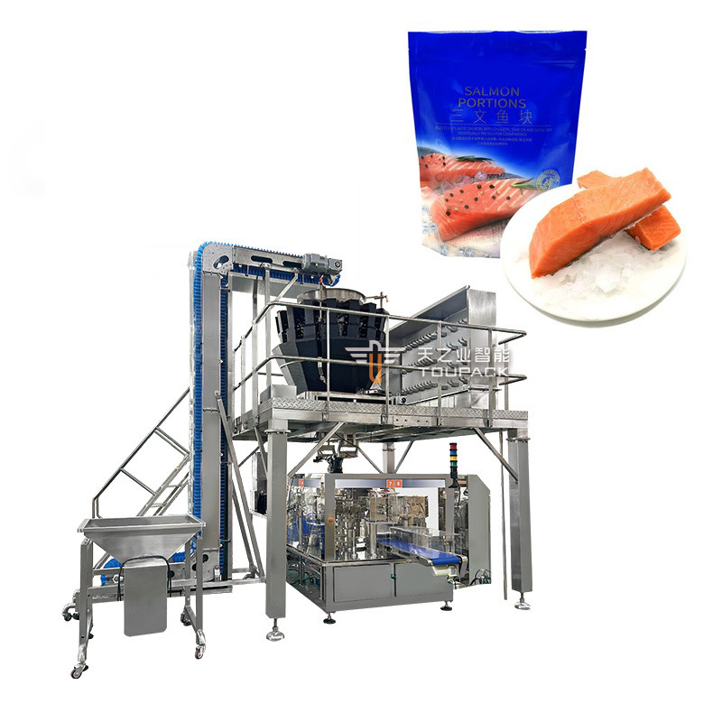 Automatic Multihead Weigher Packing Machine for Food Application with 5-50 Bag/min Speed and Plastic Packaging
