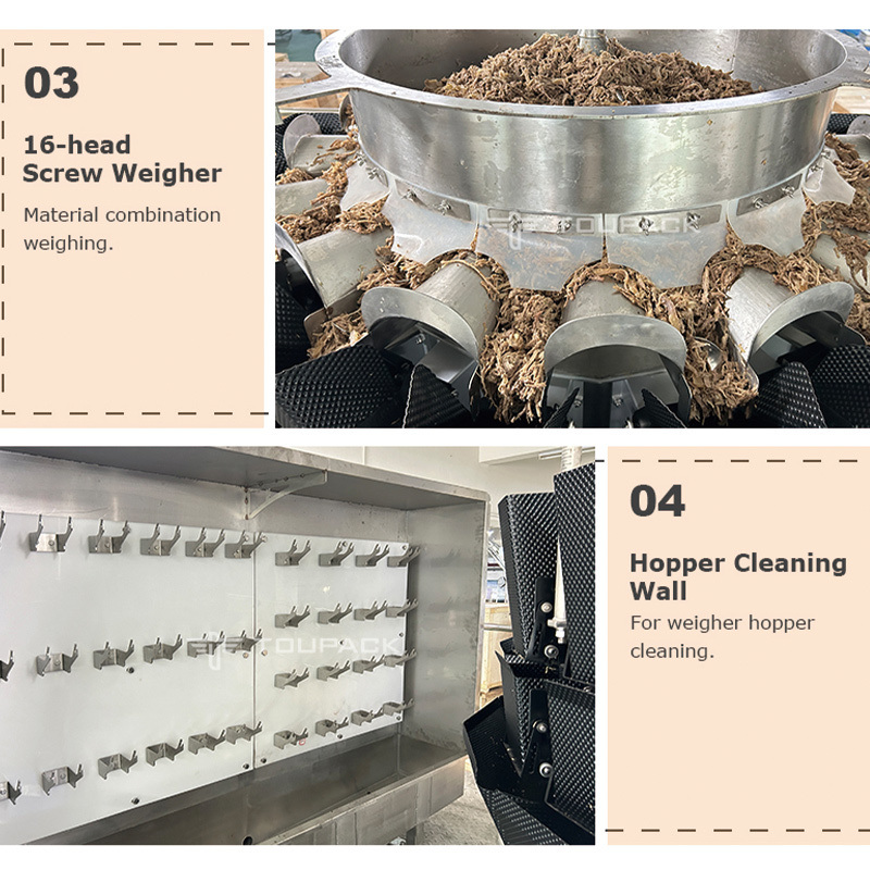 Automatic Multihead Weigher Packing Machine for Food Industry with 5-50 Bag/min Granule Filling