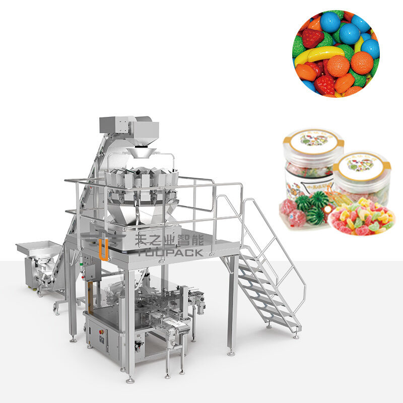 自動缶詰の包装機 缶詰の包装機 真空と窒素ガス洗浄機 円筒型缶詰の包装機