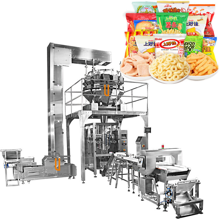 Automatic Granule Packing Machine Potato Chips All in One Weighing and Bagging Production Line