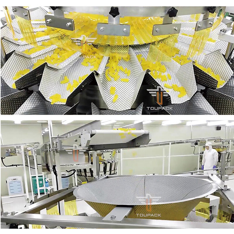 高精度乾燥プラム顆粒プラスチックボトル包装機ライン、キャンディーポップコーンスナックジャー缶充填機