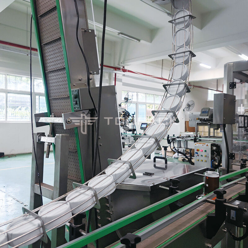 高精度乾燥プラム顆粒プラスチックボトル包装機ライン、キャンディーポップコーンスナックジャー缶充填機