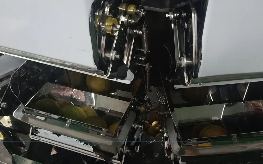 14 WeigingオレンジのためのヘッドMultihead MCU/PLCの計重機のパッキング機械は実を結ぶ