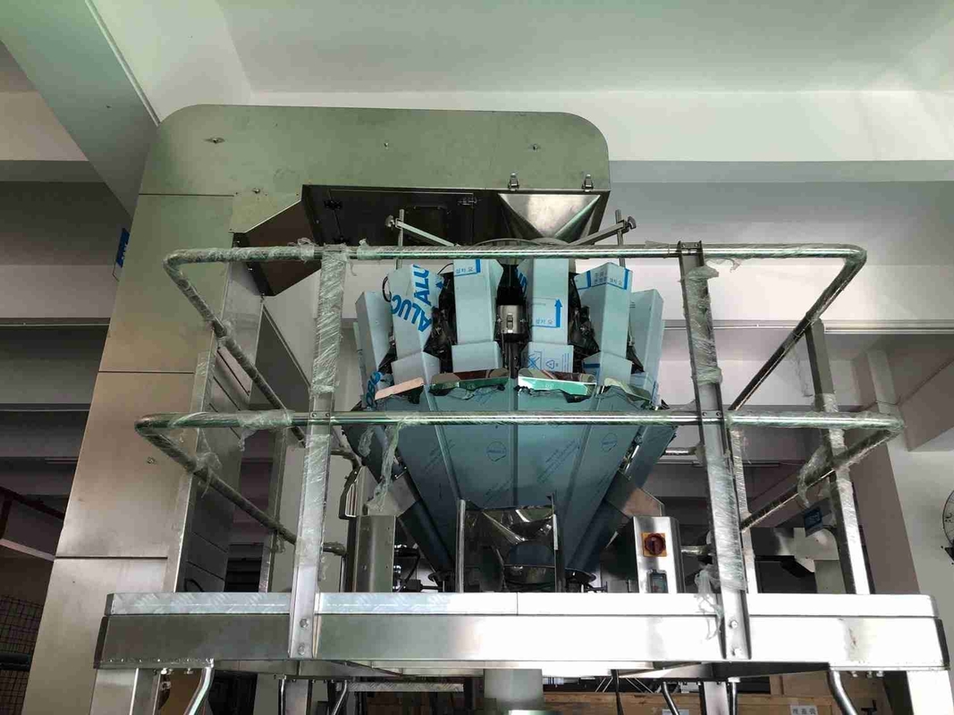 穀物Weighmentのための0.8L 1.6L 2.5L 5Lの明白なホッパーが付いている14の頭部の組合せの計重機