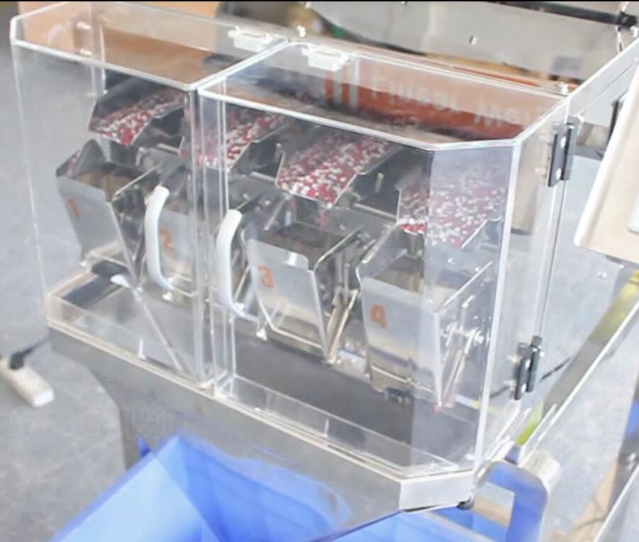 0.8KW 200g 4のヘッド0.5L線形計重機のパッキング機械80 P/M