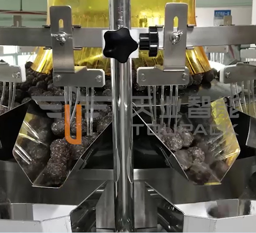 1.5K 28 Heppers 2.5L Multihead Weigher Packing Machine For Cup Chocolate
