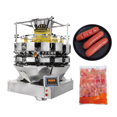 小型ソーセージベルト コンビネーション 秤 梱包機 純肉ソーセージ 多頭秤