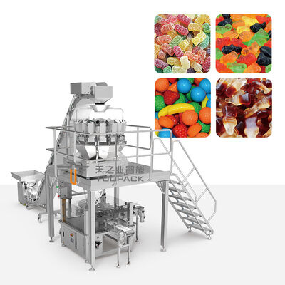 自動キャンディ ナッツ ポップコーン缶充填機マルチヘッド計量器プラスチック瓶充填包装ライン