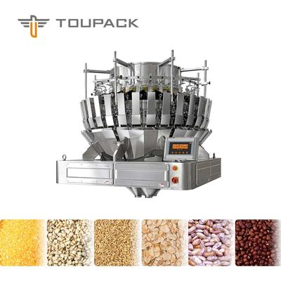 穀物の大豆の穀物の複数のヘッドのパッキングのコンベヤー ベルトの自動計重機機械
