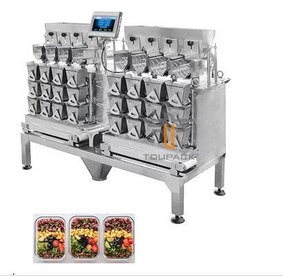 三層のホッパーIP65 8ヘッド線形重量を量る機械粘着性がある食糧